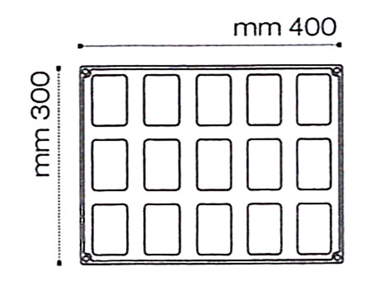 Moule silicone Pavoflex - 15 Gummy - 40 x 30 cm - Pavoni