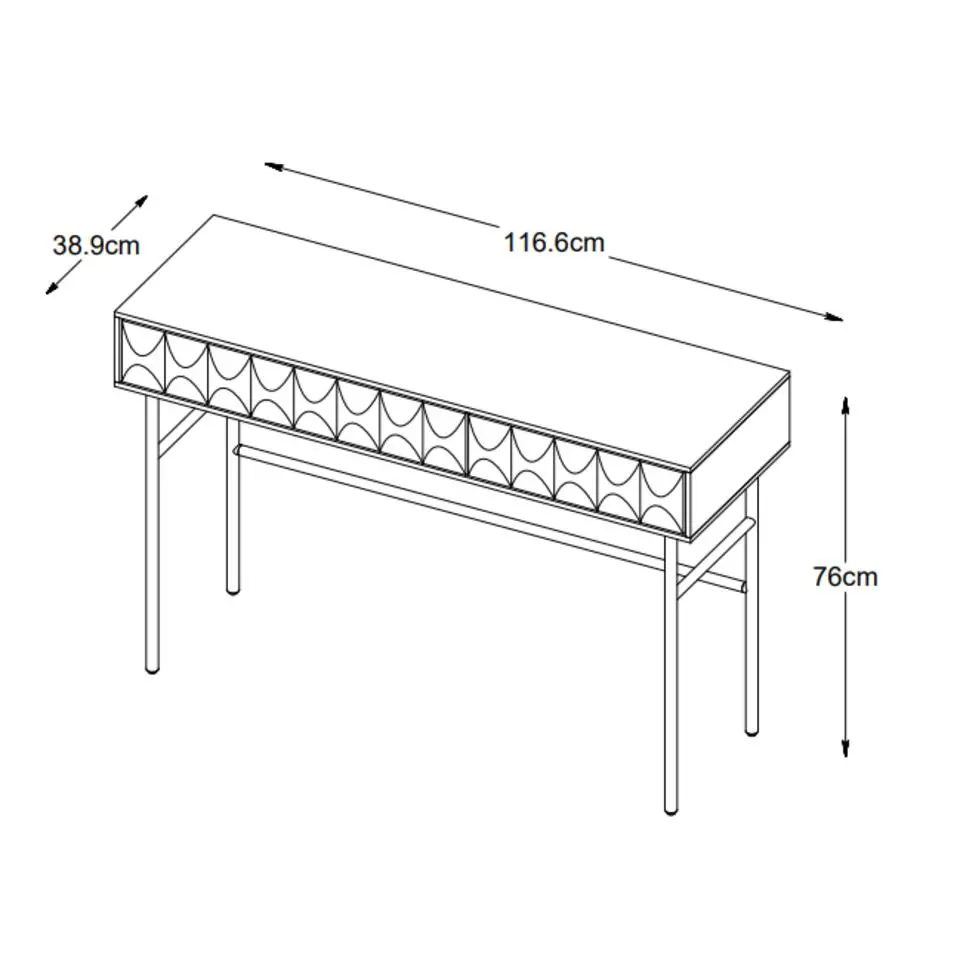 Nordic Home - Magnus eiken sidetable - 117 cm - espresso