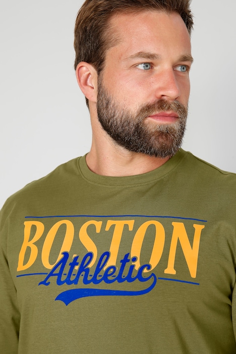 Boston Park Langarmshirt, großer Print, Rundhals
