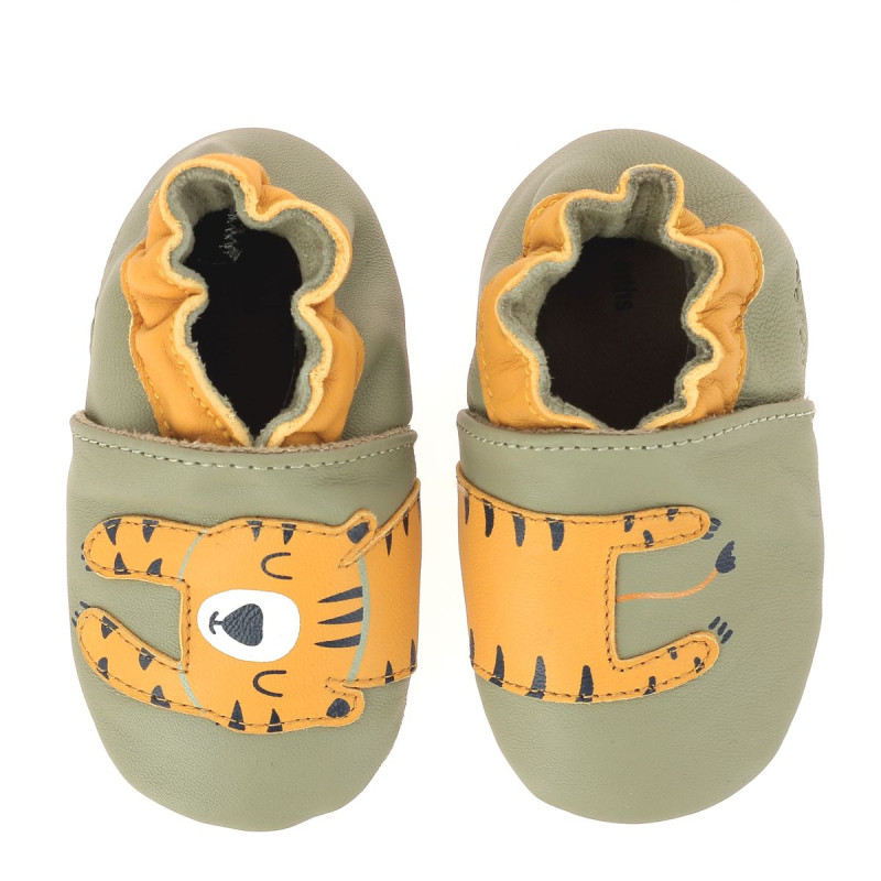 Robeez Robeez Chaussons Tiger Nap Kaki