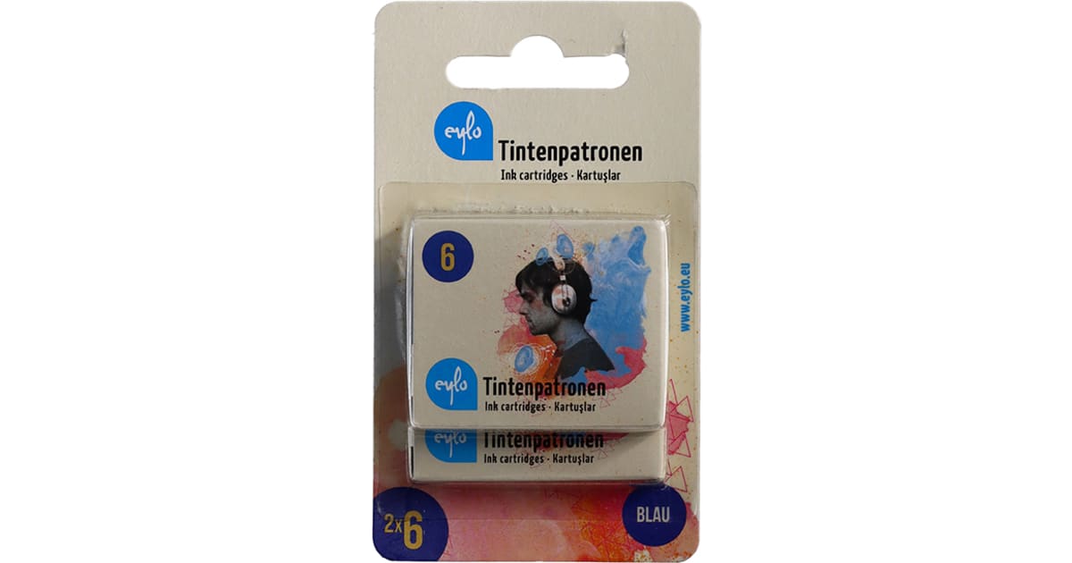 Eylo Tintenpatronen 2x6 blau Standard
