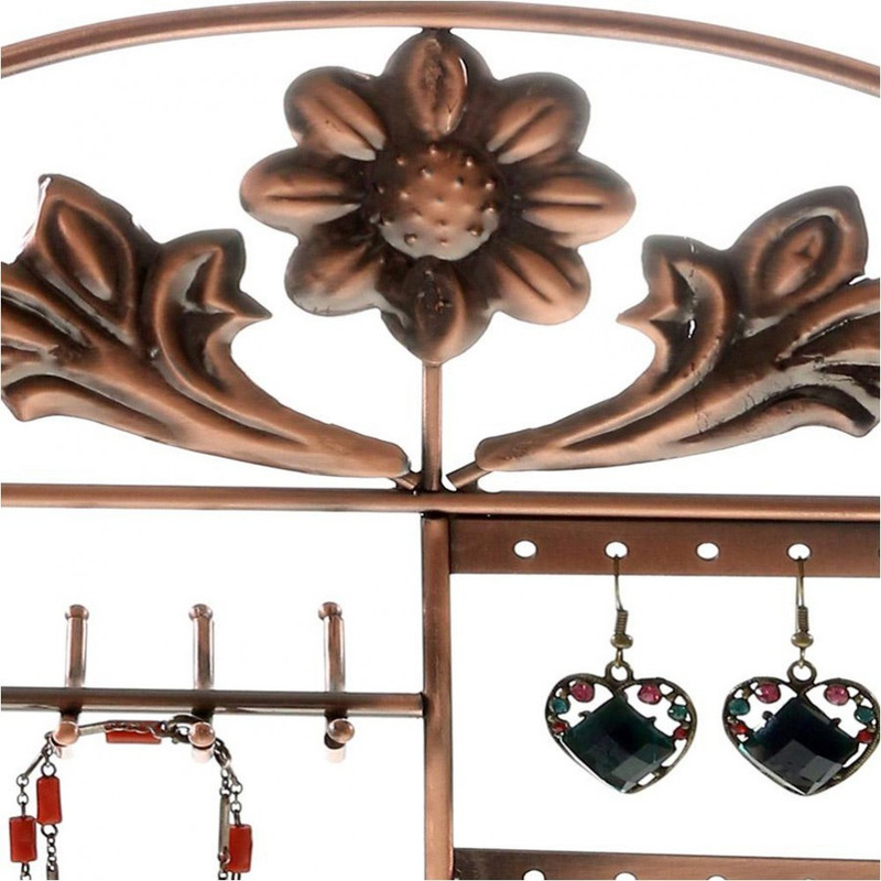 Porte bijoux porte bijoux cadre mixte corbeille baroque avec panier Cuivre