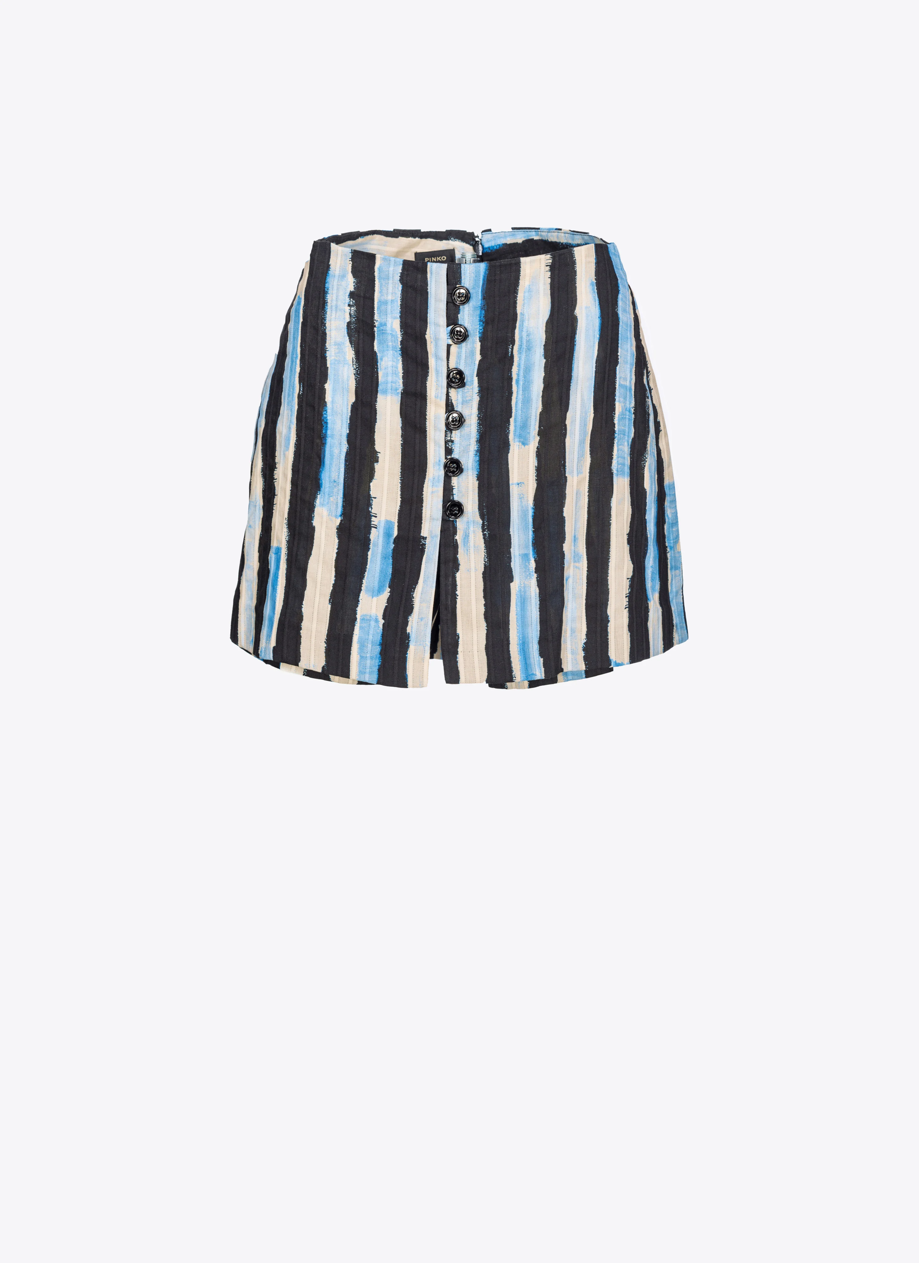 Jupe-short à rayures façon peinture | Multicolore