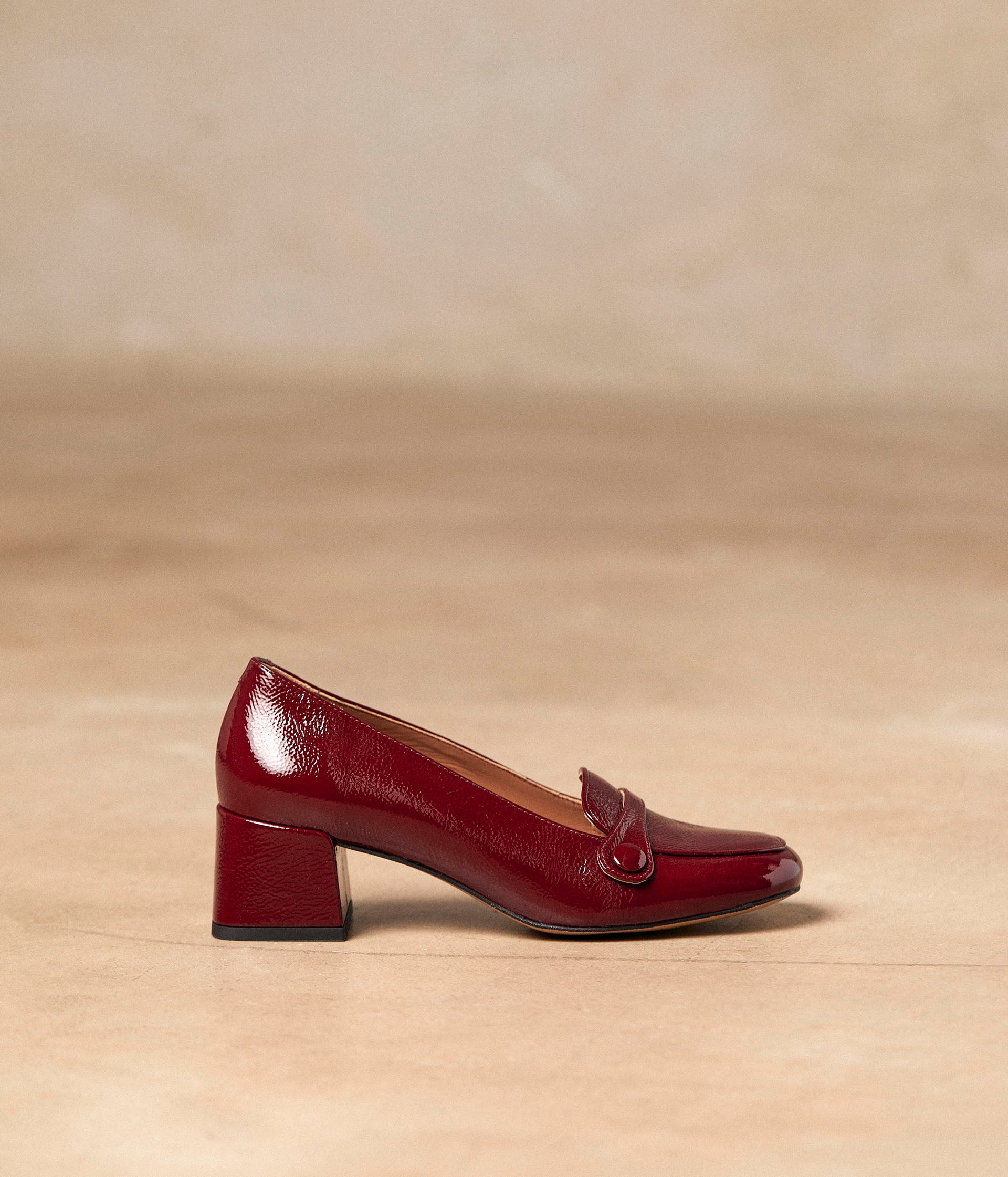 Mocassins talon bordeaux Anatole