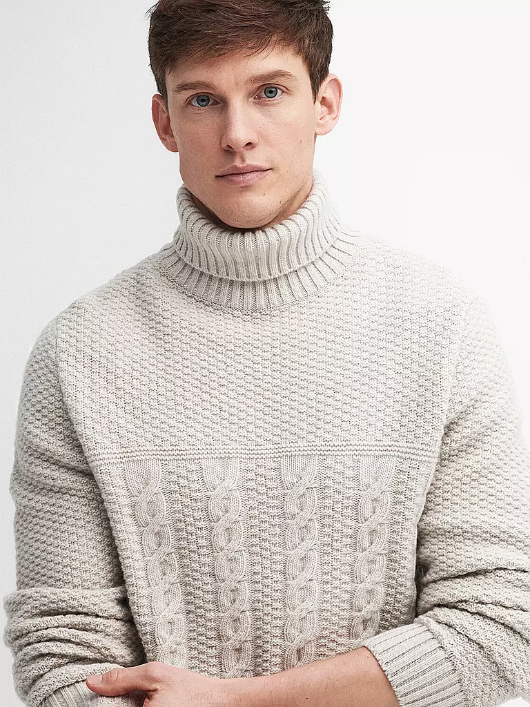 BARBOUR Rollkragenpullover DALESIDE creme