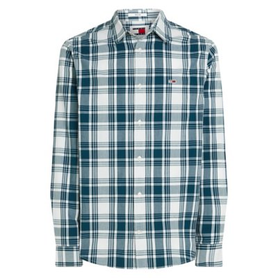 Chemise à manches longues homme Tjm Poplin check TOMMY HILFIGER