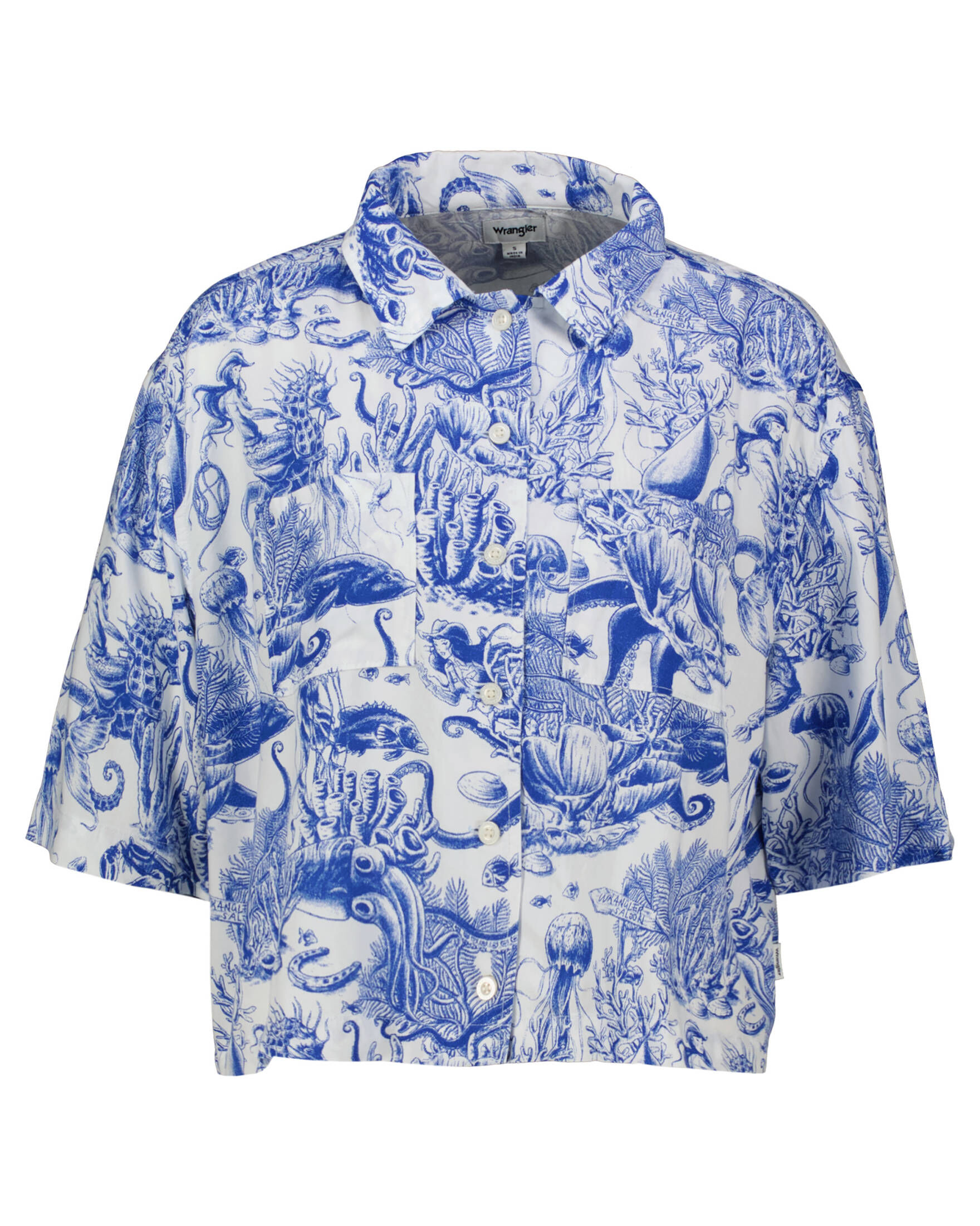 Wrangler| Damen Bluse LOUNGE SHIRT NAUTICAL BLUE