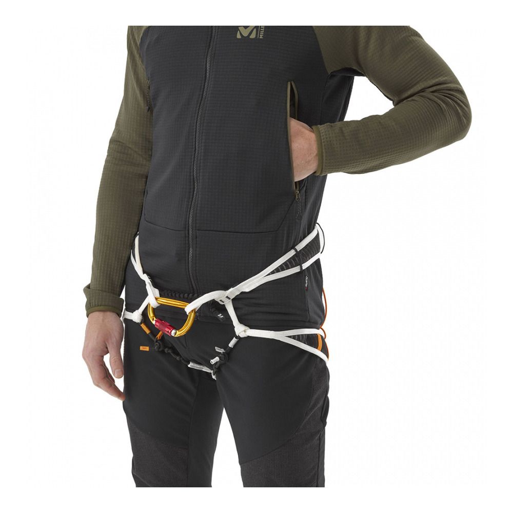 Millet FUSION GRID - Polaire Homme black/ivy