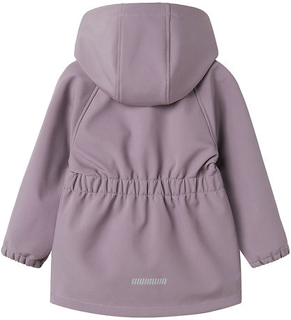 Name It Softshelljacke m. Fleece - NmfAlfa08 - Grau Ridge m. Mag