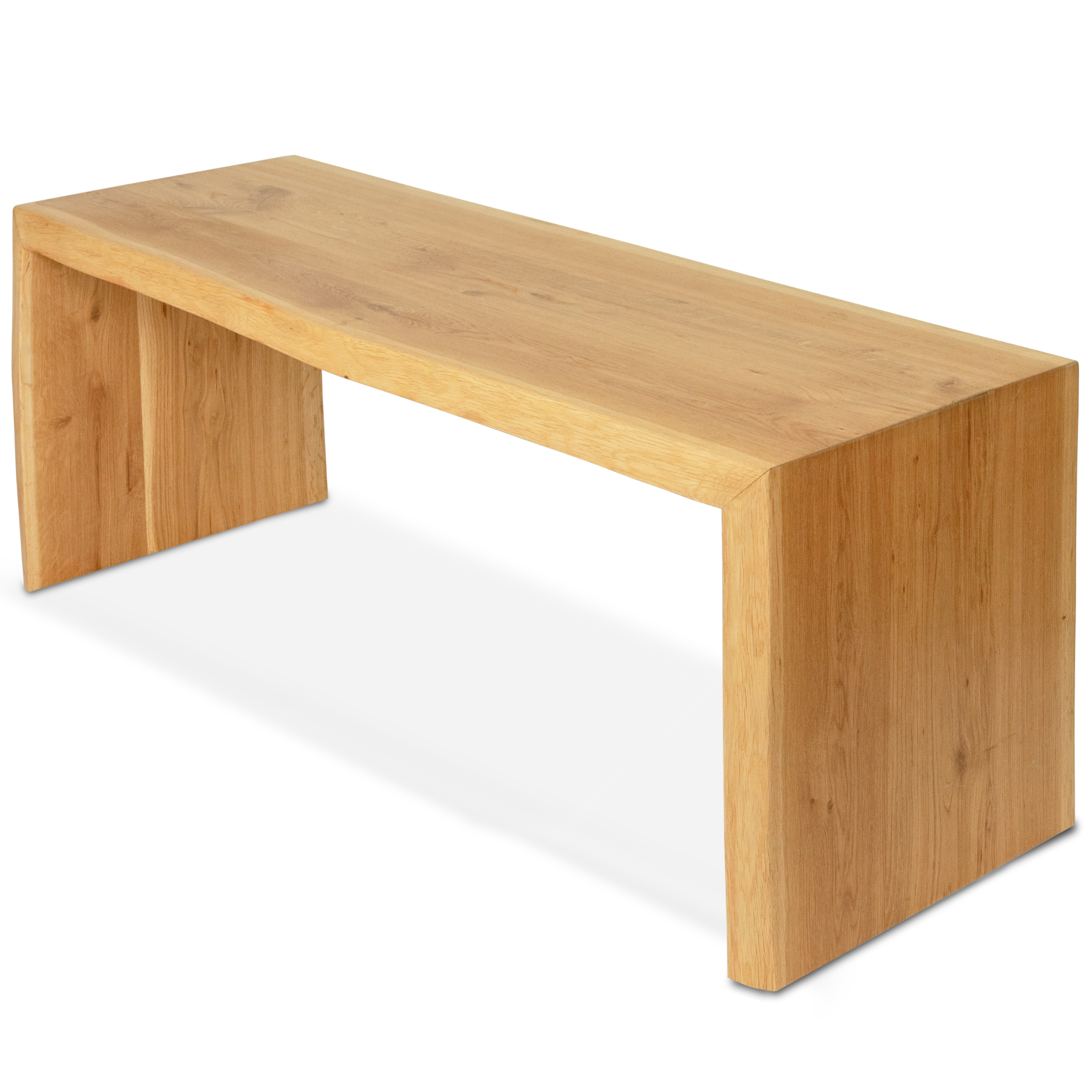 holz4home® Massivholz Hocker I Bank aus Eiche mit Baumkante | L