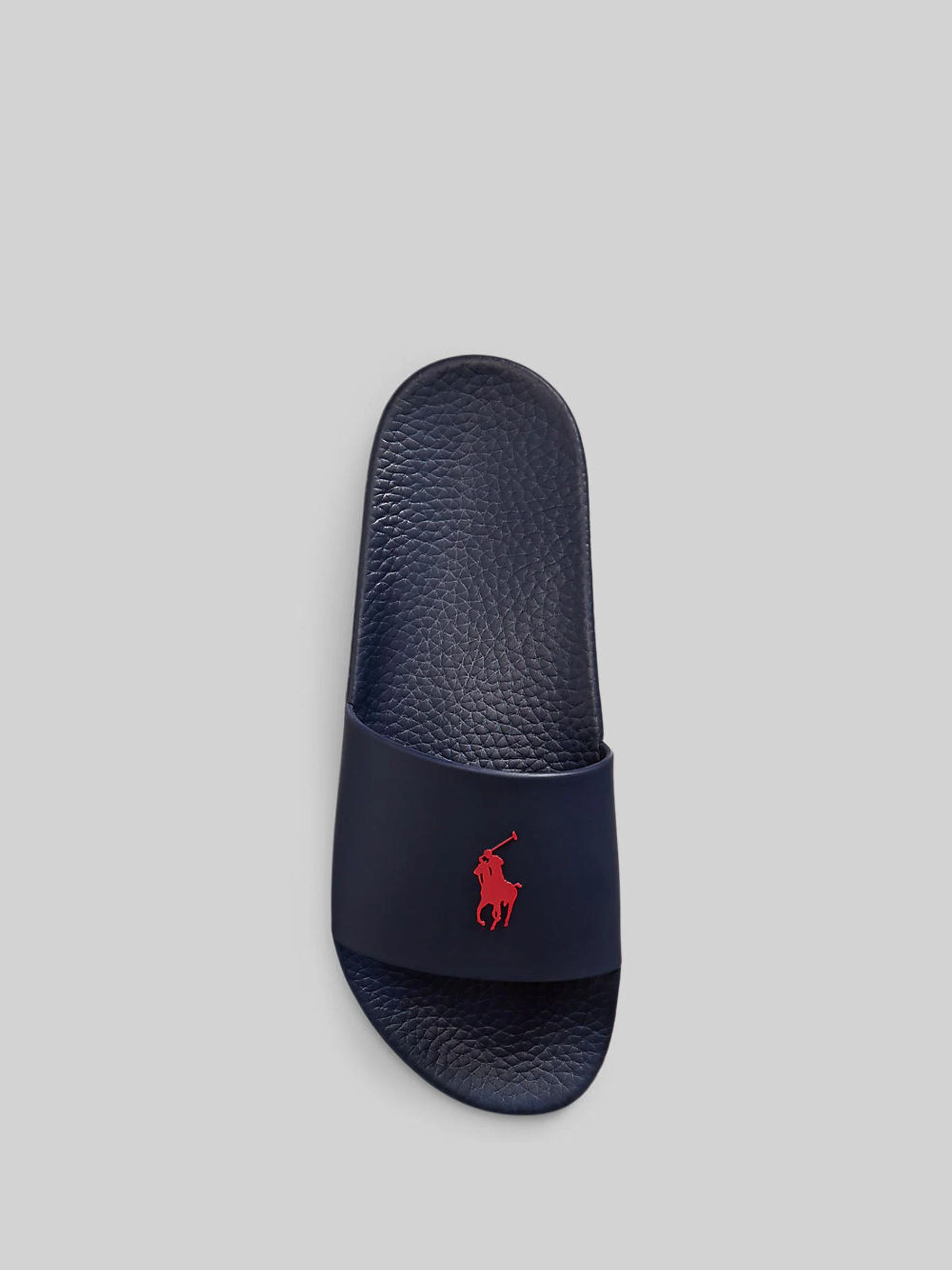 Marineblauw - Polo Ralph Lauren kenmerkende slippers met pony