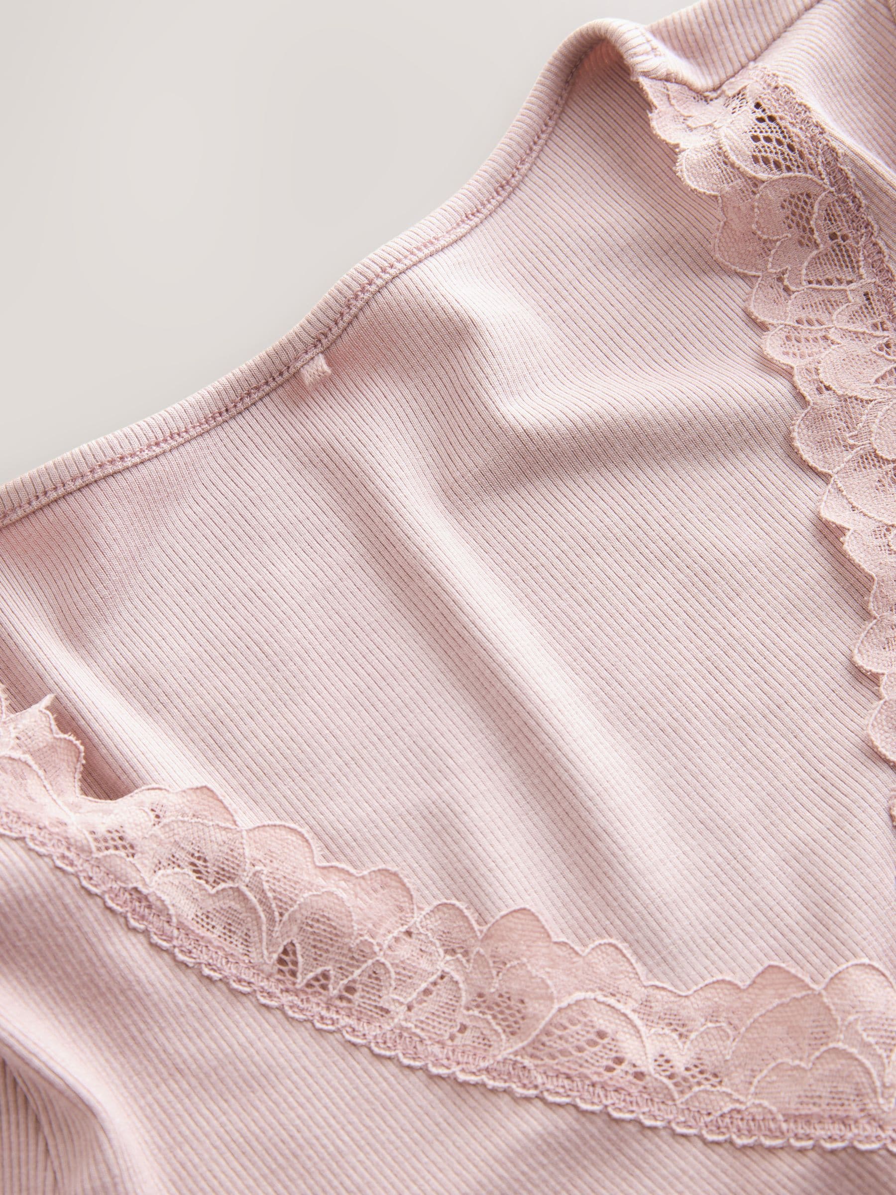Roze - Thermische Base Layer Bodysuit met kanten afwerking