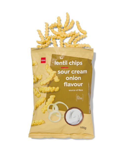 chips de lentilles à la crème aigre et à loignon 100g
