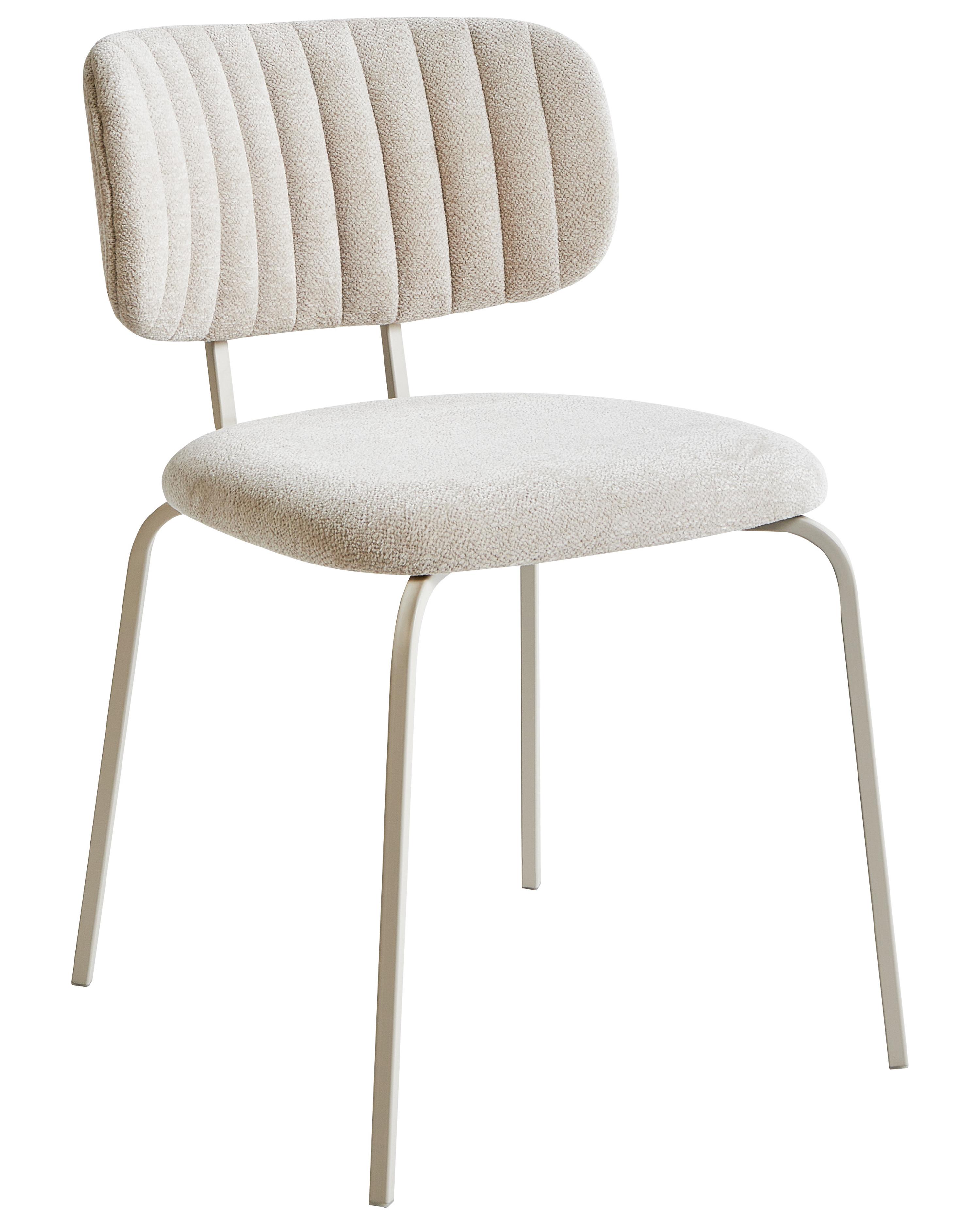 Set van 2 eetkamerstoelen IRINS Chenille Lichtbeige