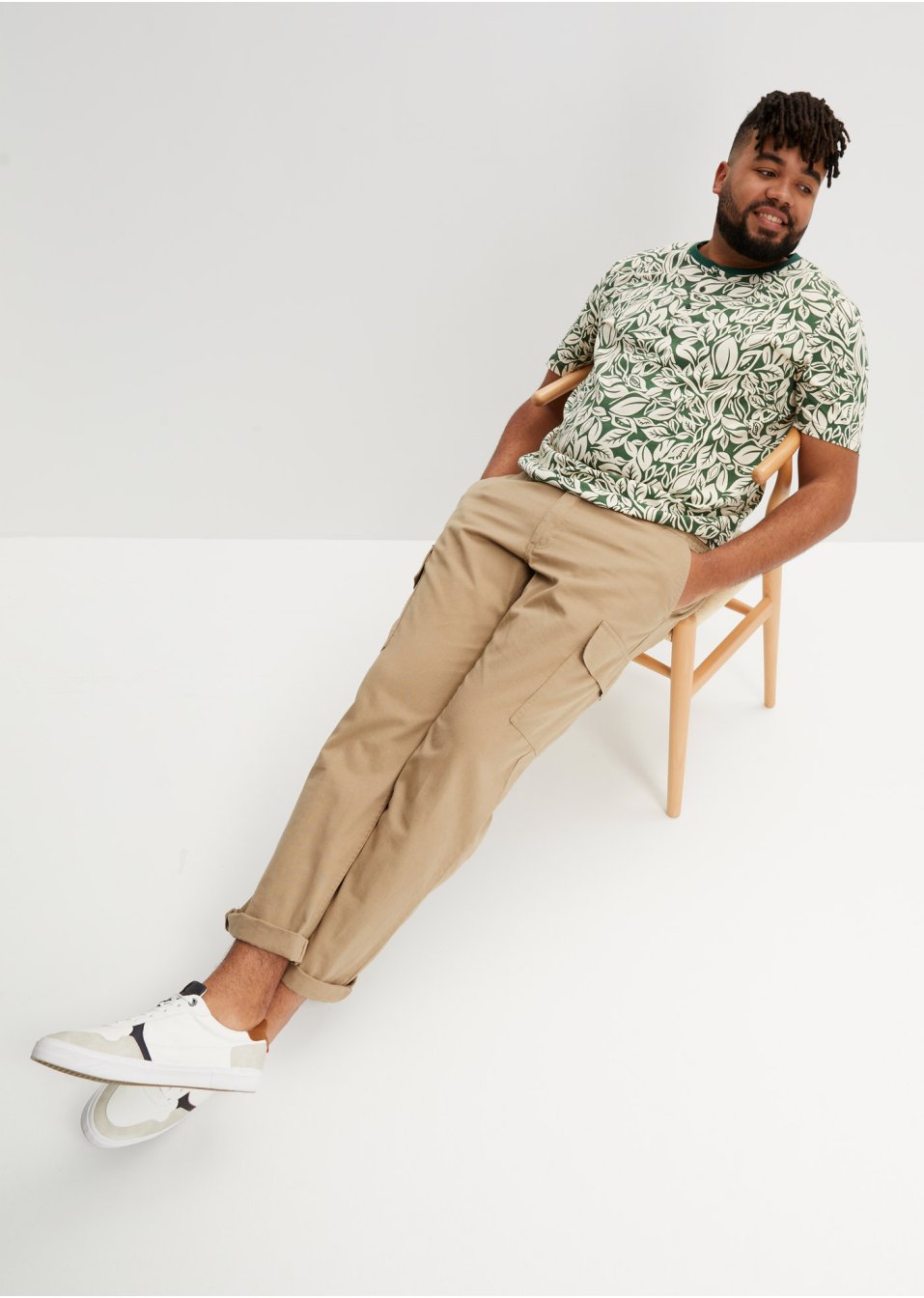T-shirt col Henley, manches courtes