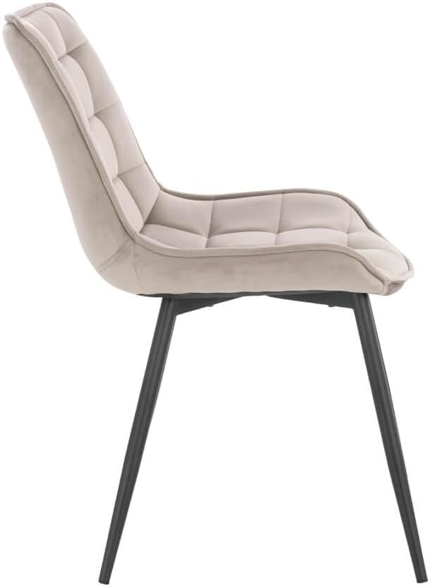 Home Deluxe - Polsterstuhl IKALO 6er Set - Farbe: Hellbraun - weiche Polsterung, bis 120 kg belastbar I Küchenstuhl Speisestühle Esszimmerstühle