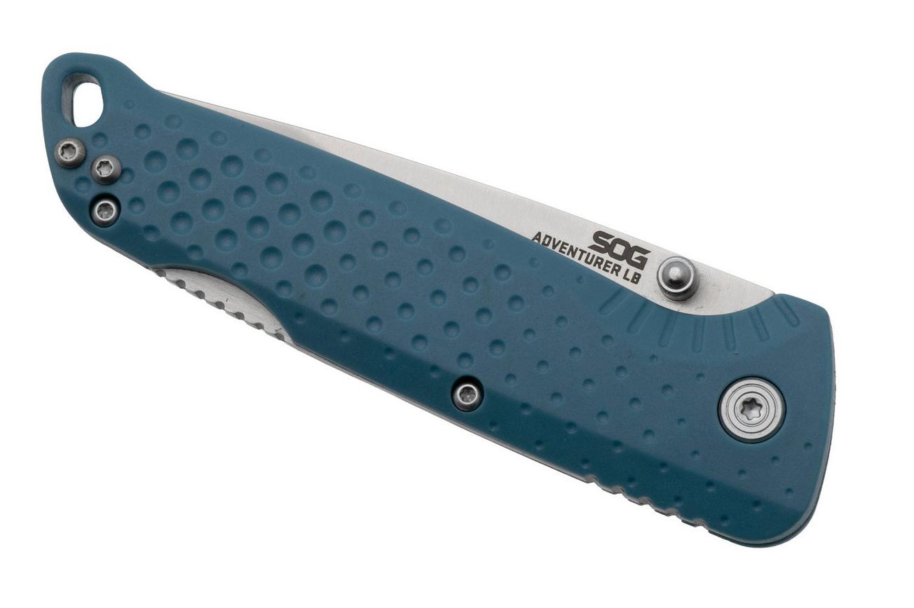 SOG Adventurer LB 13-11-03-43, Satin 5CR15MOV, Nordic Blue GRN zakmes