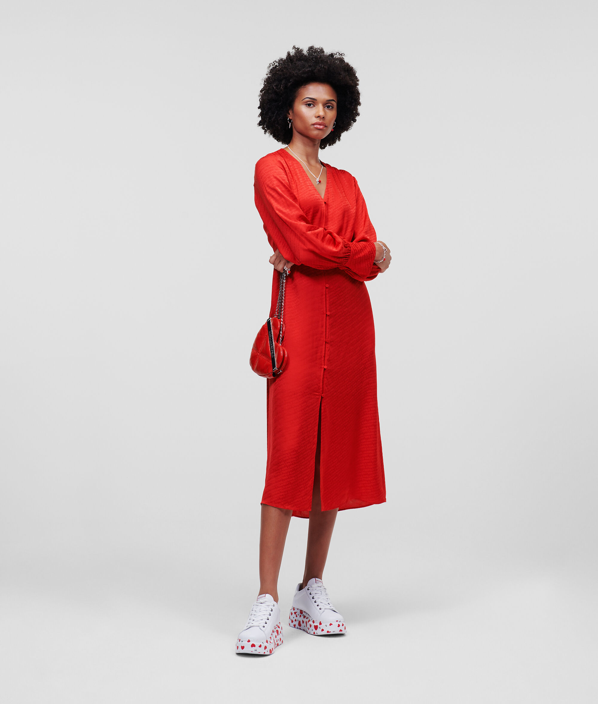 ROBE CHEMISE LOGO KARL JACQUARD