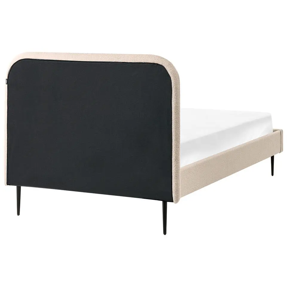 FLAYAT - Eenpersoonsbed - Beige - 120 x 200 cm - Bouclé