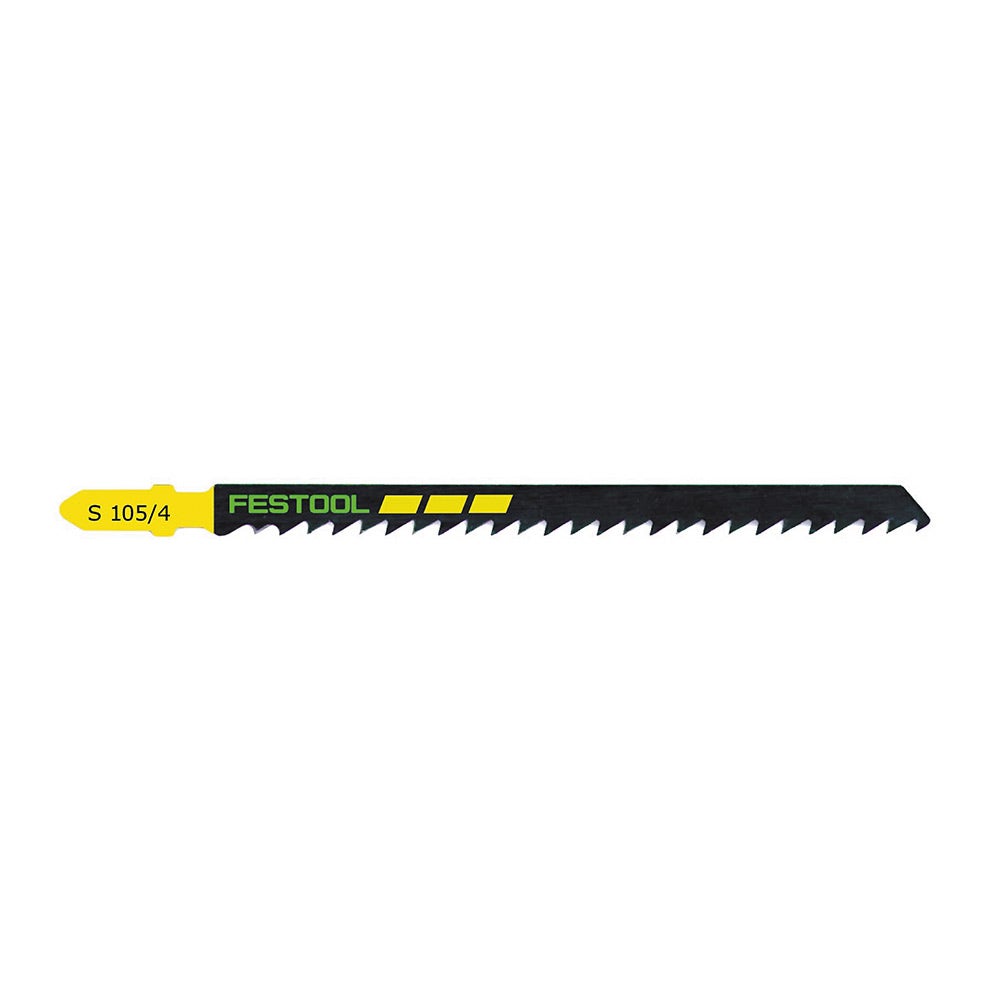 FESTOOL 105mm x 4mm T-Shank Jigsaw Blade for Wood Cutting - STANDARD - 5 Piece 204315