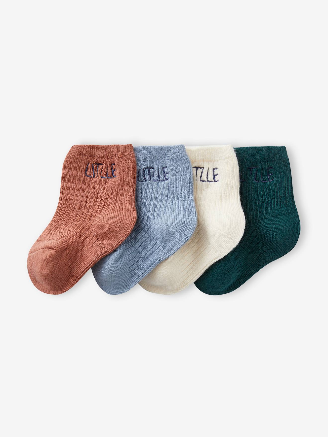 Pacote com 4 pares de meias infantis 