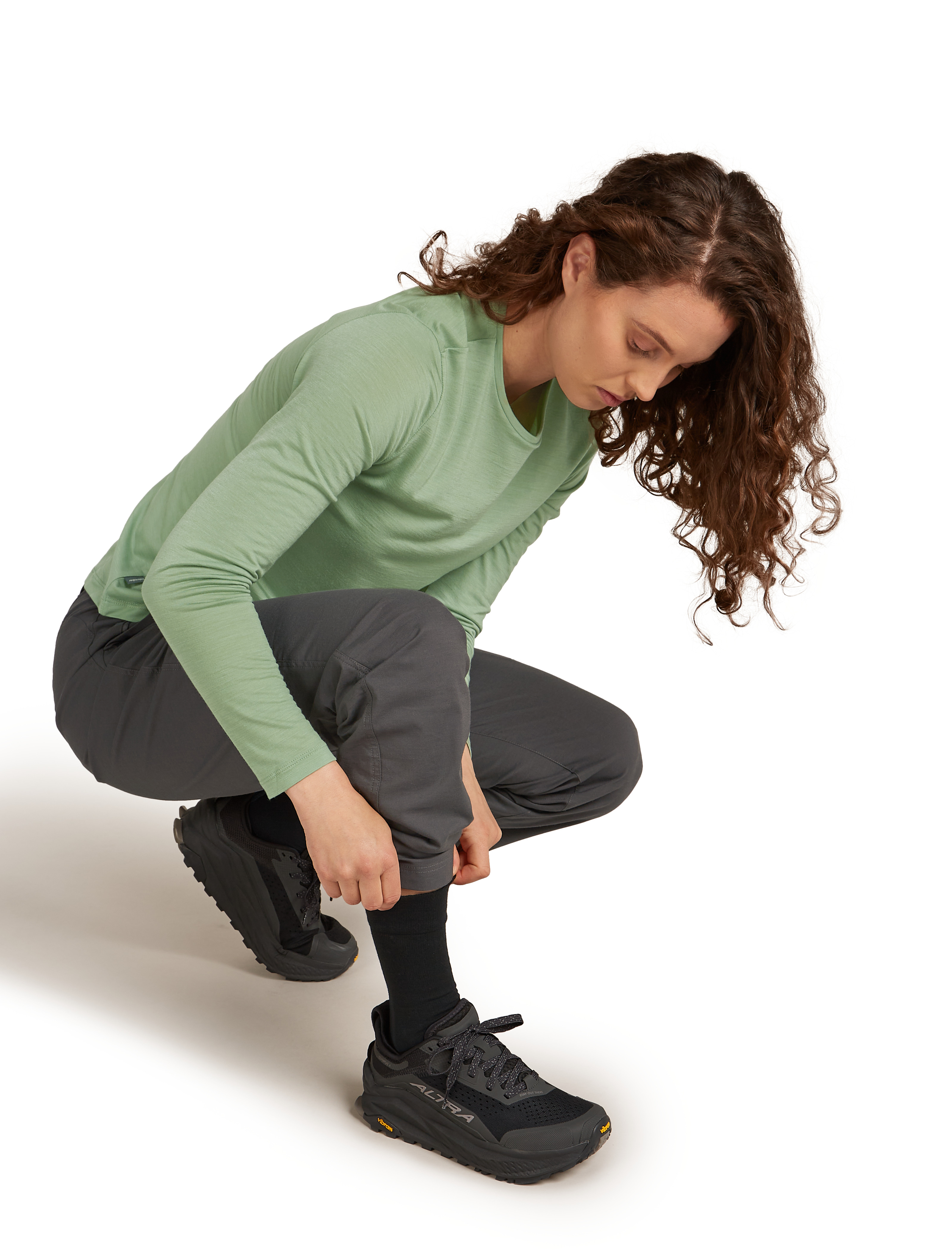 W Merino Hike  Liner Crew