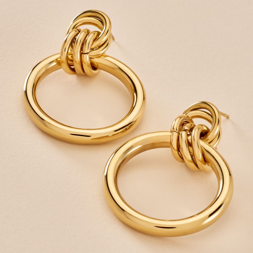 Boucles D'oreilles Puces Josephine Acier Doré