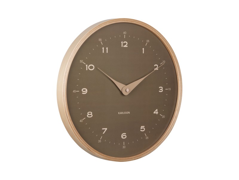 Wall Clock Osado Dome KA5995BK Black wood