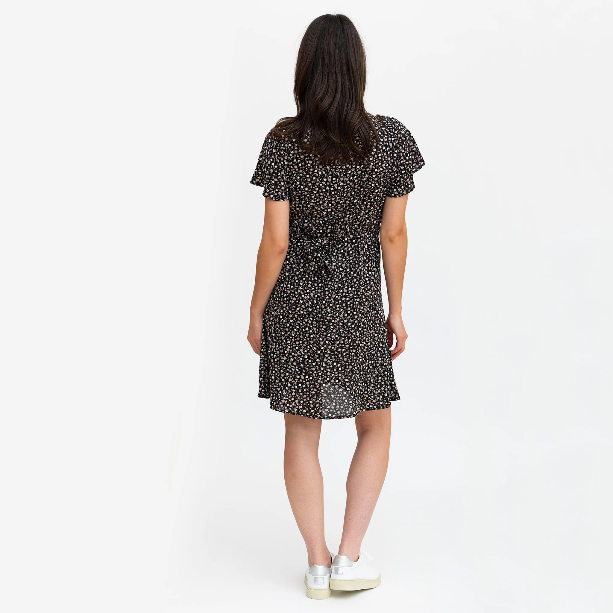 Bella Maternité Robe Fleurs Noir