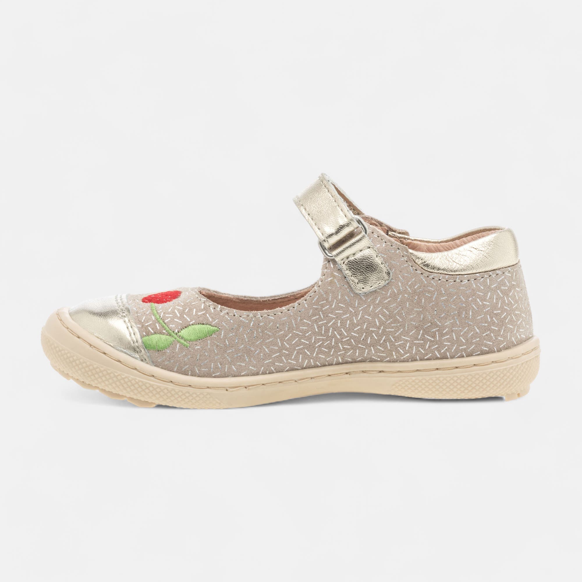 Babies Fille en cuir or