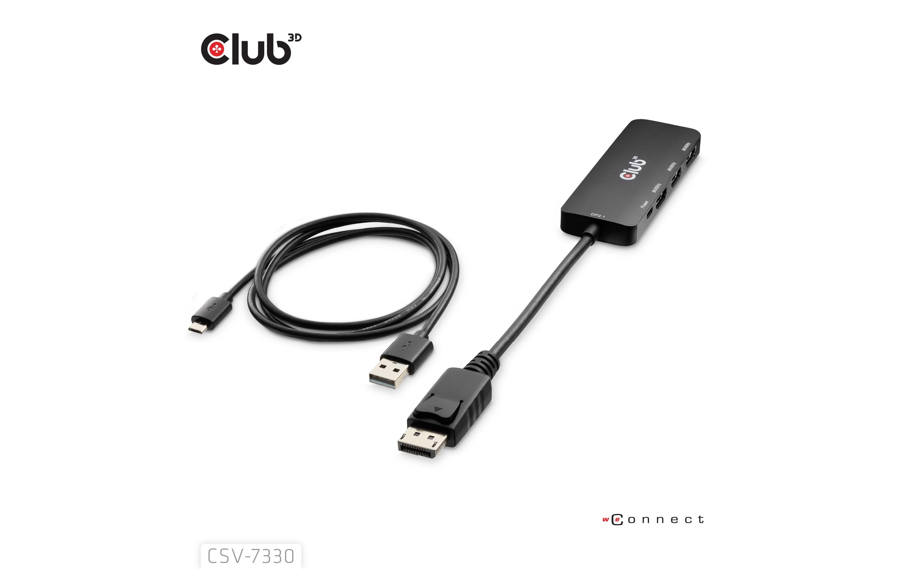 Adapter CSV-7330 DisplayPort - HDMICLUB3D CSV-7330 Schnittstellen-Hub DisplayPort