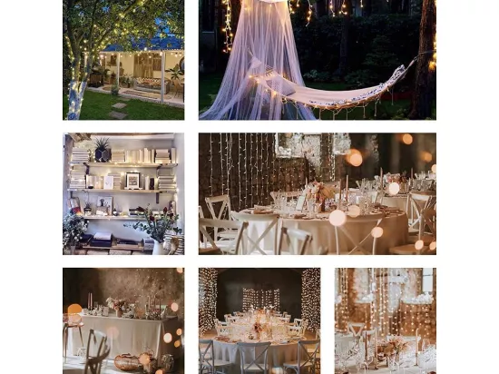 100M 600 LED Guirlande lumineuse Carnaval Mariage Extérieur Intérieur Jardin Éclairage, blanc chaud