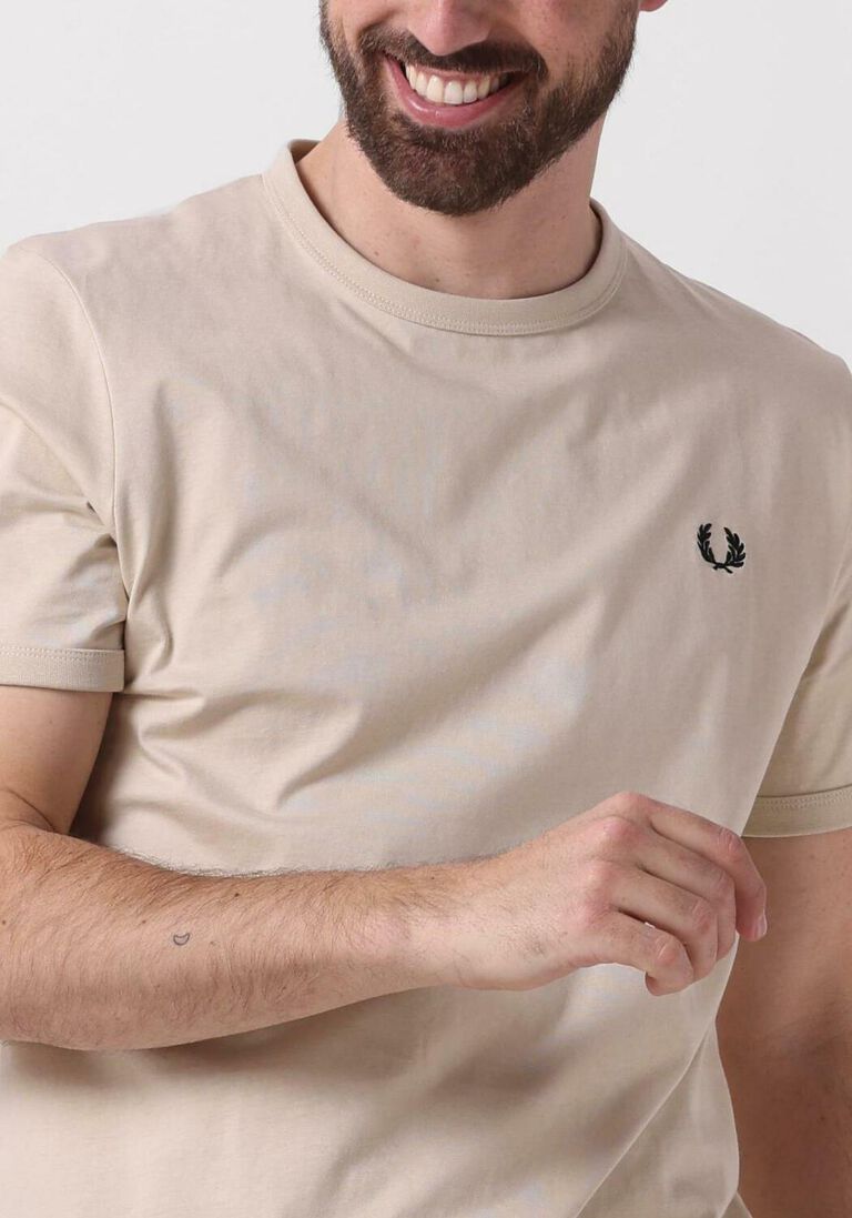 FRED PERRY gebroken wit fred perry t-shirt ringer t-shirt