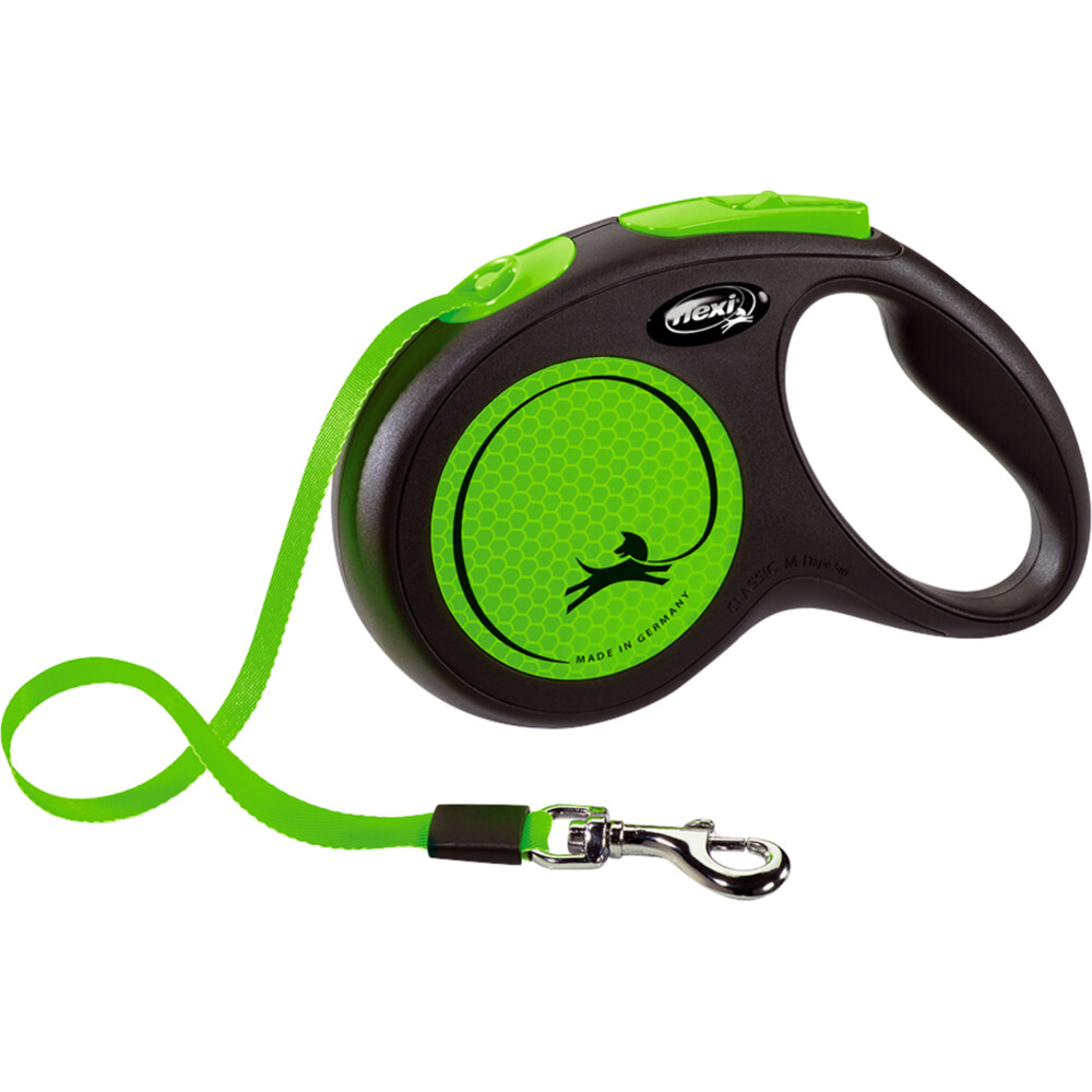 Flexi Rollijn New Neon Tape 5 mtr tot 25 kg Groen