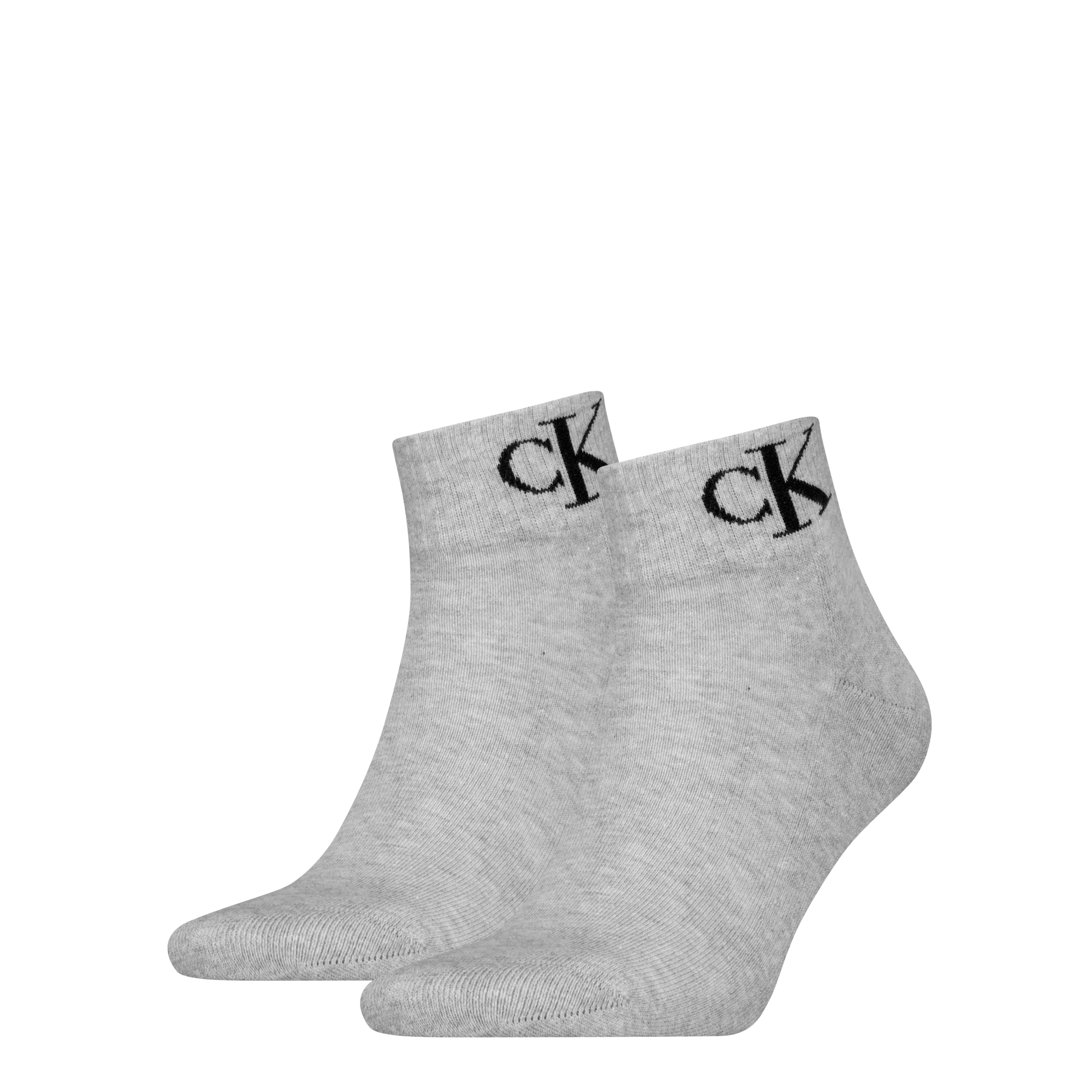 Calvin Klein Jeans Kurzsocken »CKJ MEN QUARTER 2P MONOGRAM« 2 Paar, 2 Paar tlg. mit dezenter Logostickerei