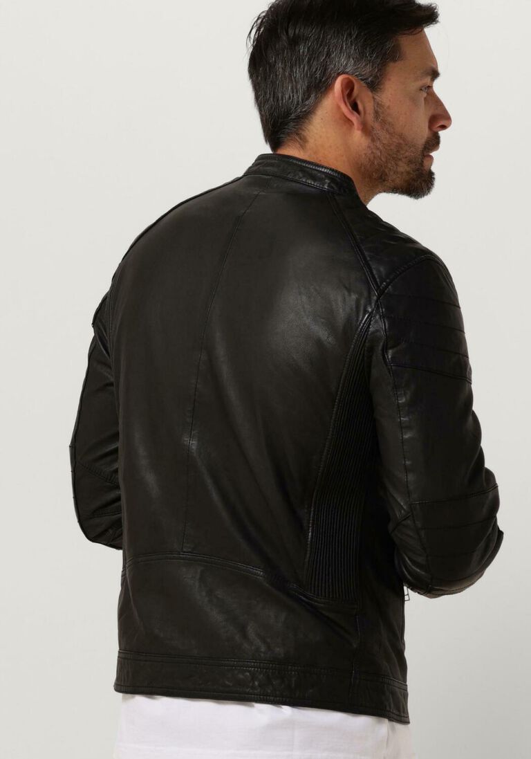 GOOSECRAFT zwarte goosecraft leren jas gc jacket965