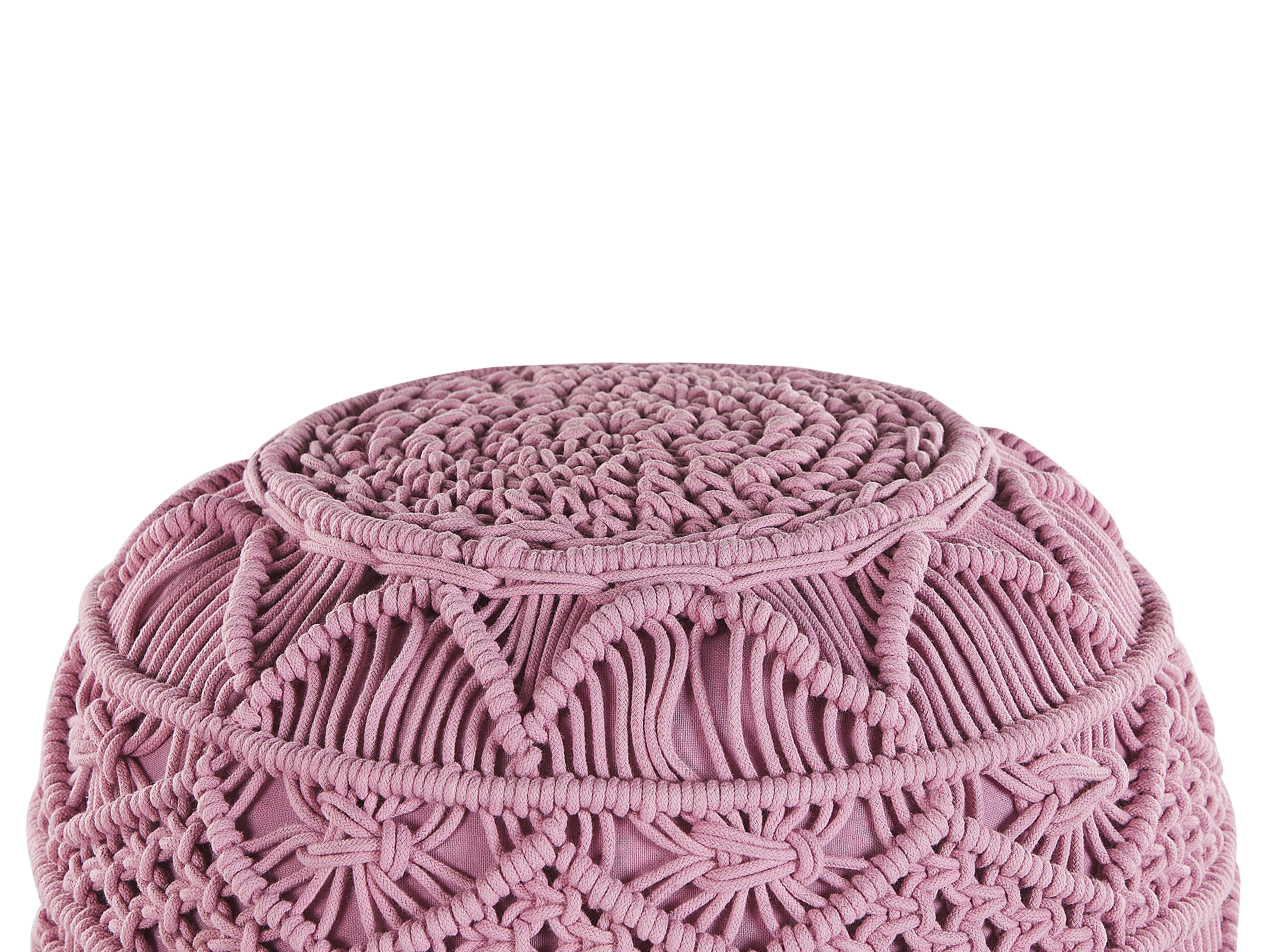 Poef Macramé KAYSERI Katoen Roze