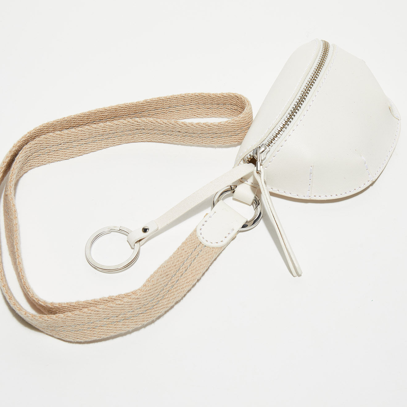 Bellerose Mini sac en Cuir vernis Rosike blanche