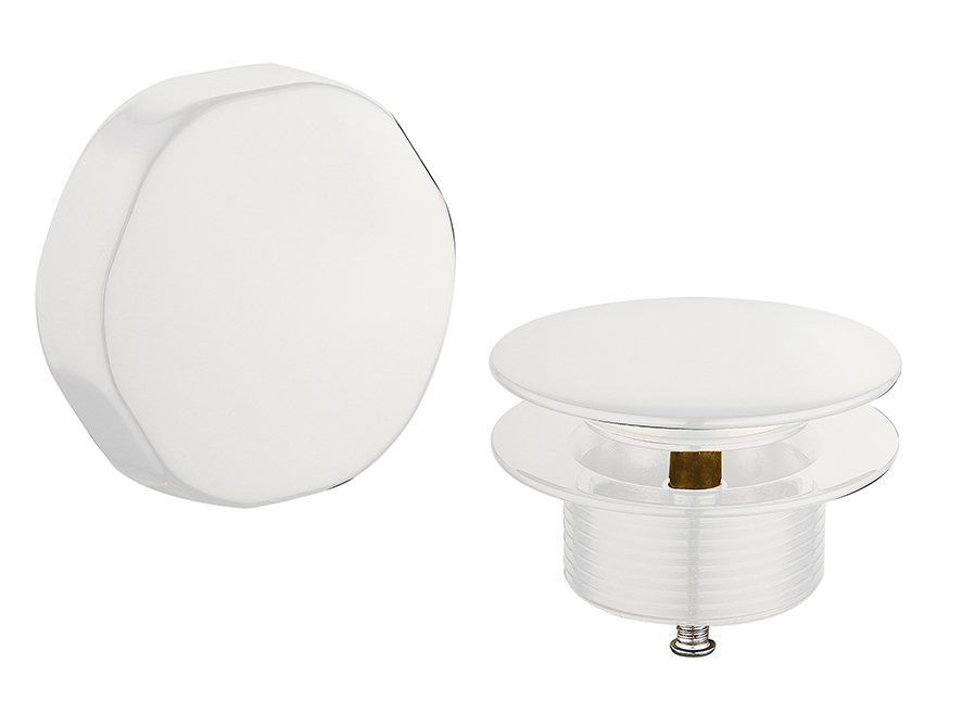 Mueller knop/plug badoverloopcombinatie glans wit