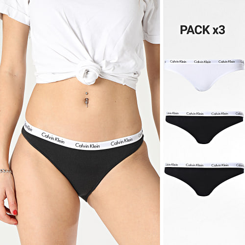 Lot De 3 Culottes Femme QD3588E Noir Blanc
