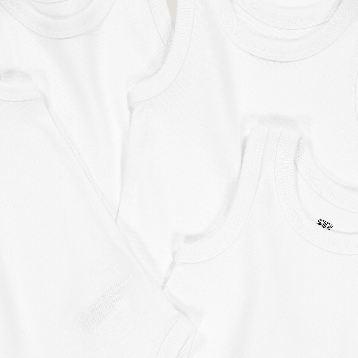 COLEÇÃO LA REDOUTE<br>Conjunto de 7 bodies brancos sem mangas