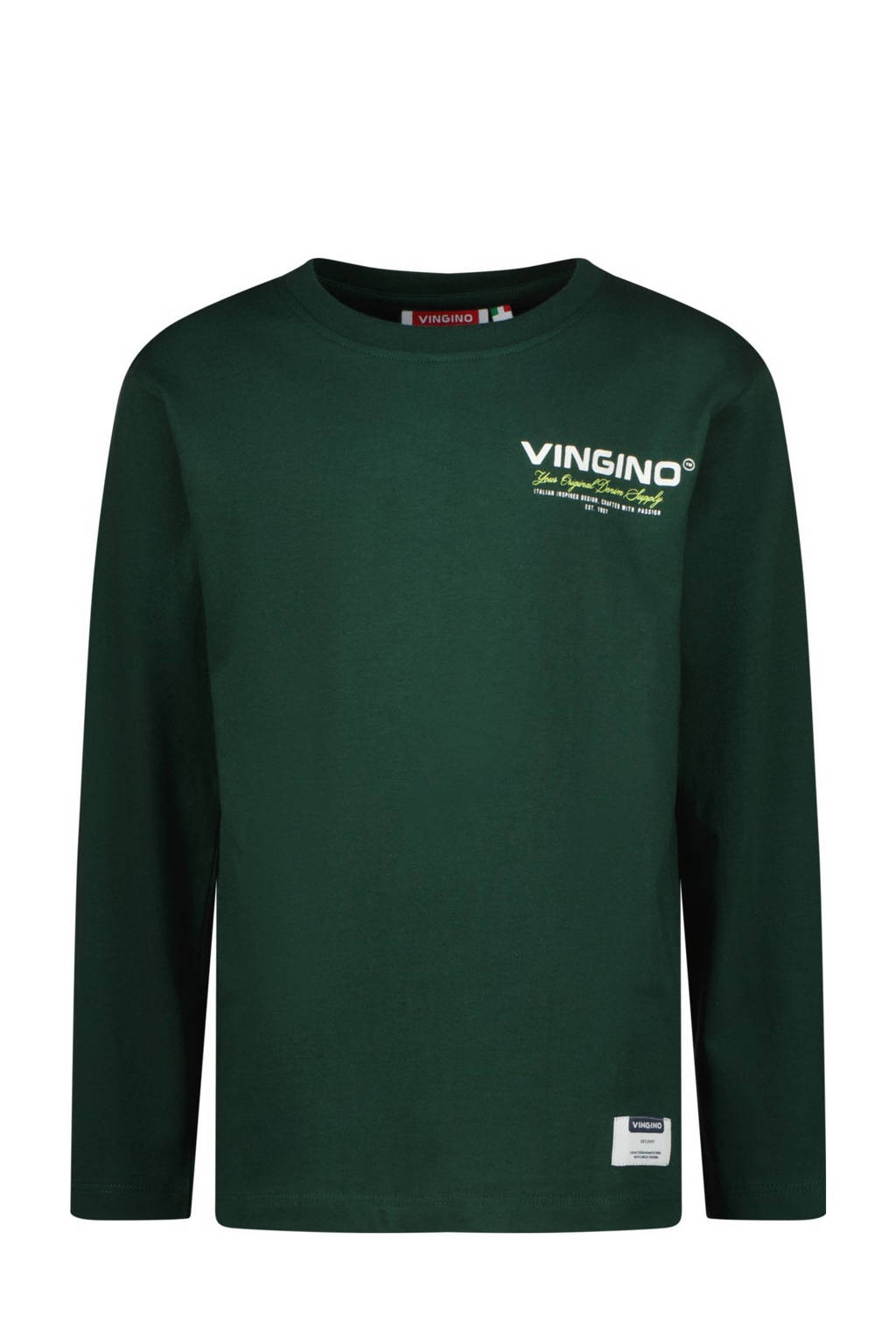 Vingino longsleeve Jal met backprint donkergroen