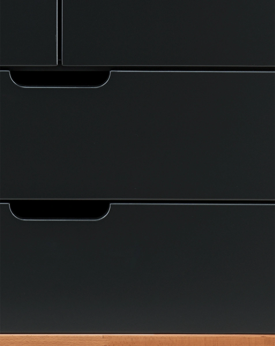 Kleiderschrank INFANSCOLOR I (Farbe: anthrazit/Buche)