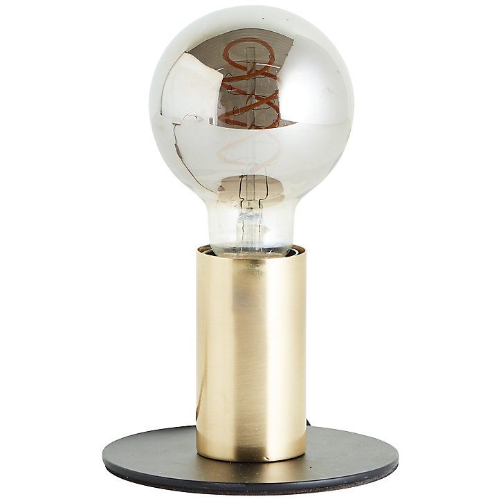 Lampe à poser Kerry variable E27 A60 40W IP20 laiton noir mat Brillant