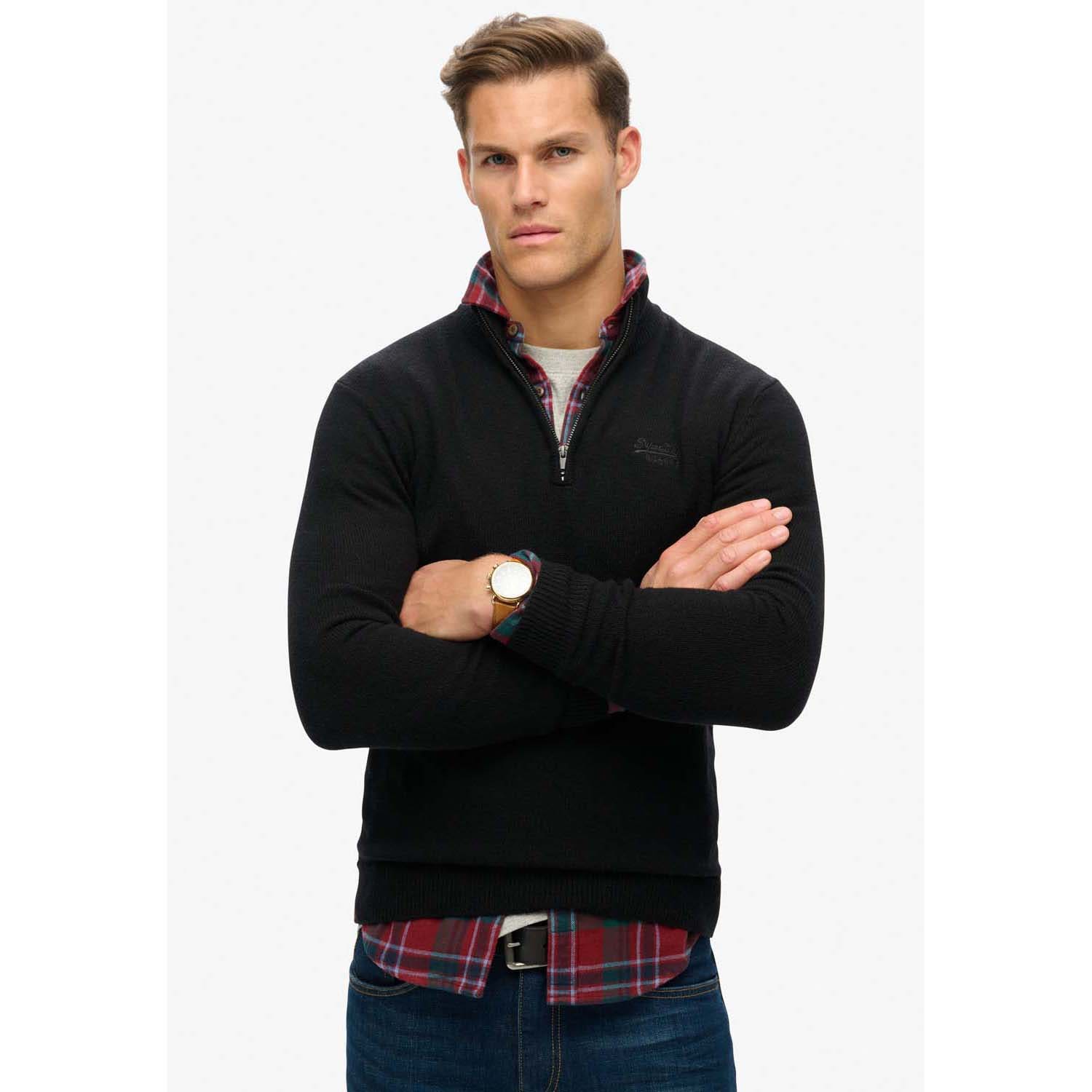 Superdry  Essential Emb Knit Half Zip
