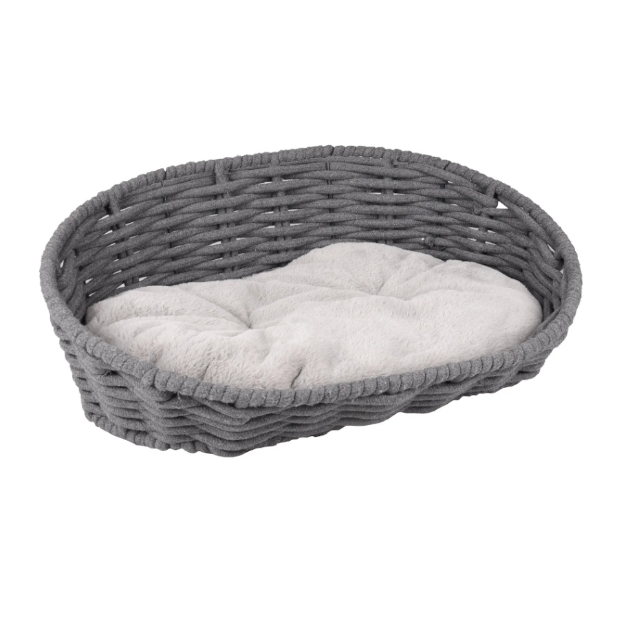 Cama/berço oval cinza Flamingo Zizi para cães