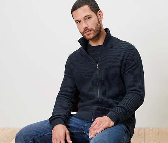 Strickjacke, navy