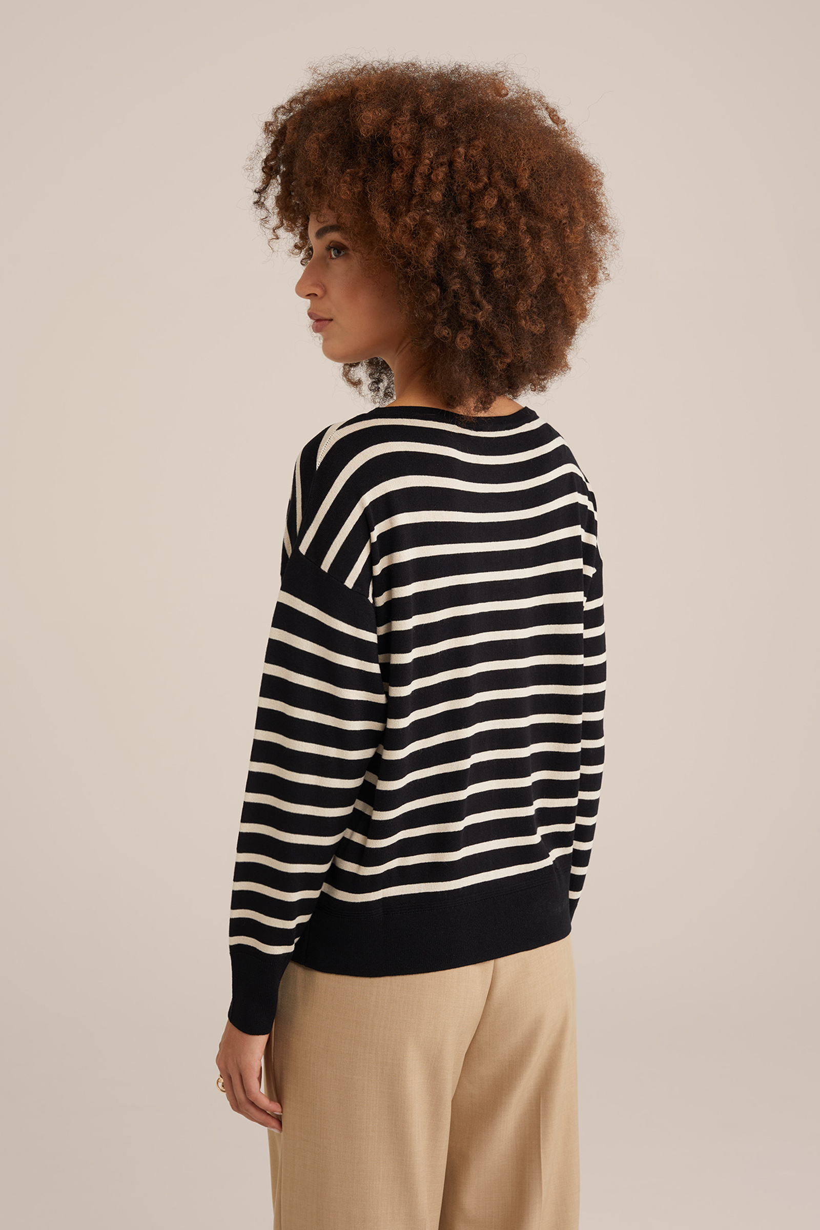 trui met dessin WE Fashion Zwart
