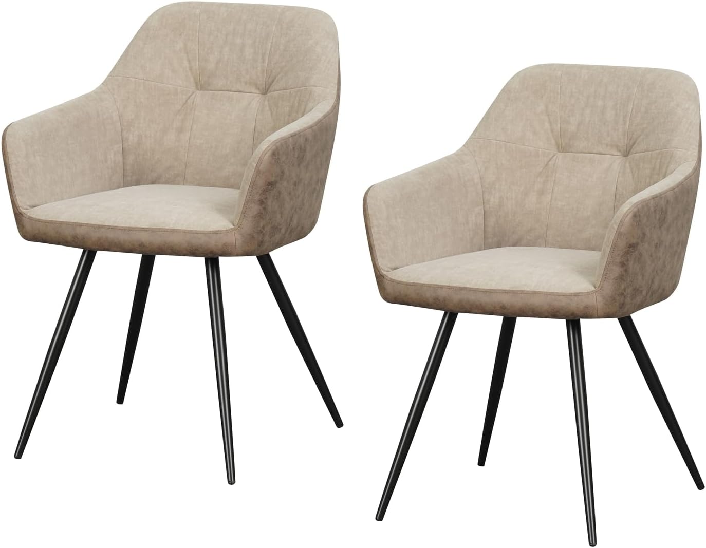 HTI living Esszimmerstuhl 2er Set Antikbraun/Taupe Joschka Küchenstuhl