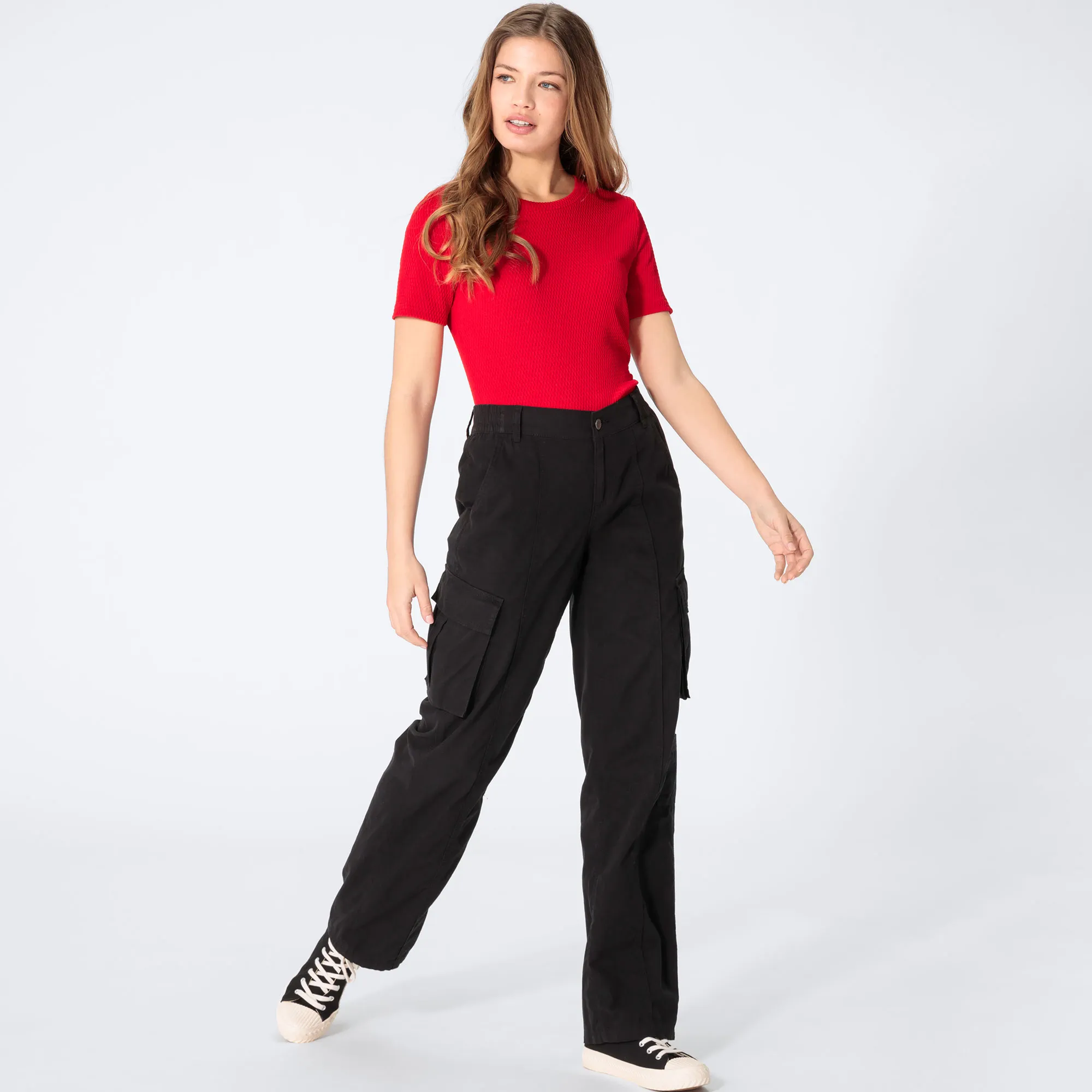 Damen-Hose mit 2 Cargo-Taschen